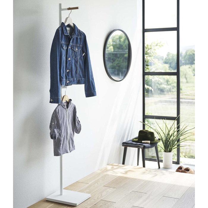 Yamazaki USA Tower Steel Freestanding 2 Hook Coat Rack & Reviews